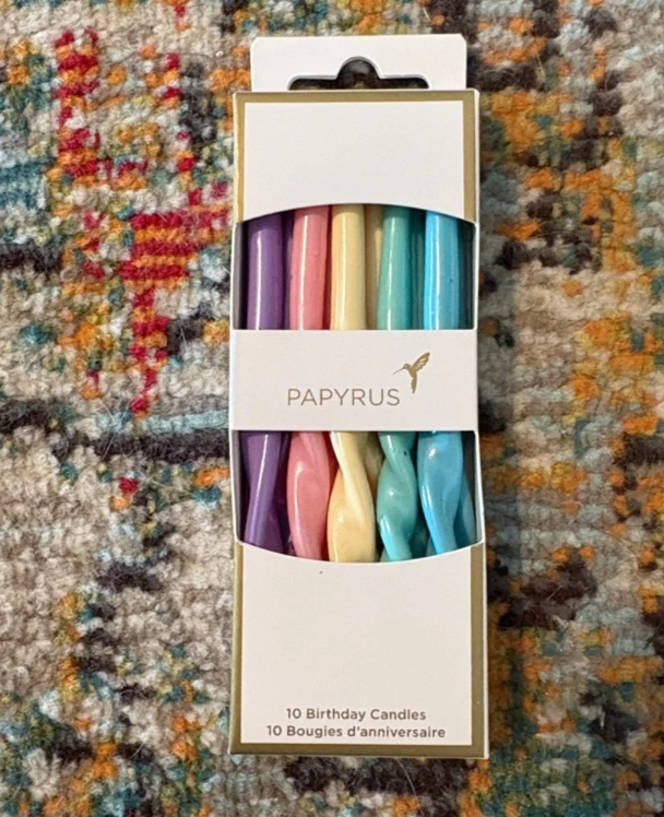 Papyrus Pastel Twist Cake Candles