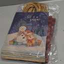 JUESMOS 24 Pack Kraft Christmas Gift Bags with Handles 10" Medium Paper Bags for Present Wrapping Holiday Paper Treat Goodie Bags for Christmas Party Favors and Decoration Supplies