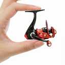 Gigicloud Full Metal Fishing Reel Small Metal Spinning Wheel Mini Compact 150 Pocket Spinning Reel for Carp Fishing Lure No Gap Configuration