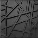 Art3d 19.7" x 19.7" (Pack of 12) Wall Panel Stripes, Black