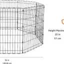Amazon Basics Foldable Octagonal Metal Exercise Dog Playpen - Indoor/Ou, , Blacktdoor, No Door, Small (8 Panels, 24 x 30), Easy to assemble, store, and customize, 30" - Small, Black