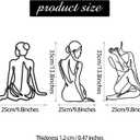 Photect 3 Pcs Metal Wall Art Decor Minimalist Abstract Woman Wall Art Metal Modern Line Drawing Decor Female Single Line Home Hanging for Bedroom Bathroom Living Room Christmas Housewarming(Vintage)