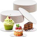 30 Pack 6 Inch Round Cake Boards, Disposable Corrugated White Cake Cardboard Food-graded Plate Tray Circles Base for Dessert DIY Crafts Display