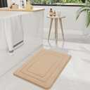 Arotive Memory Foam Bathroom Rug Mat 30x20, Ultra Soft and Absorbent Bath Mat, Machine Wash Dry, Comfortable Bath Rug Carpet for Bathroom Floor, Tub and Shower, Beige