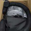 Front Mounted Child Bike Seat for Adult MTBInteractive Toddler Bicycle Carrier with Full Guardrail,Foot Pedals & Removable Foot Straps,Height Adjustable for Kids 15 Years (Up to 55lbs) (Black)