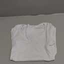 PALINDA Women's Notch V Scoop Neck Ribbed Fitted Shirt Basic Short Sleeves Tee Shirt Top (White) size 8