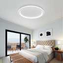 15.7″ Round LED Flush Mount Ceiling Light, 55W Dimmable Close to Ceiling Lights with Remote Control 3000-6000K Modern Low Profile Style Light Fixtures for Kitchen Bedroom Living Room, 15.7ln