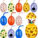 Maxcheck 12 Pcs Kids Dinosaur Party Favor Cups with Lids and Straws,10 oz Egg Dinosaur Cups for Birthday Decorations Dino Egg Theme Party Supplies for Boys Girls, 4.3 x 3.2 x 3.2 inches
