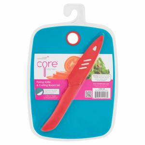 Core Kitchen Pairing Knife With Cover and Cutting Board Set