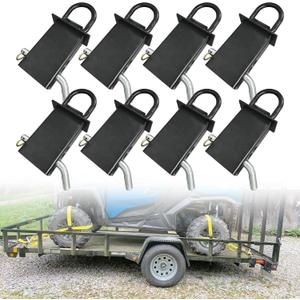 Stake Pocket D Rings for Trailer 1/2" Hitch Pin 4 Holes, 18,000lbs Heavy Duty D Rings for Utility Trailers, Flatbed Trucks