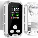 5IN1 Plug in Smoke & Carbon Monoxide Detector & Combustible Natural Gas Combination Builti-in Backup Battery HD Screen [Smoke CO Gas Temp Humidity Sensor] for Home Hotel RV (1-Pcs, White)