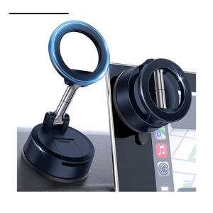 MOKPR Car Phone Holder for Magsafe, Vacuum Magnetic Car Phone Mount Foldable Hands-Free Suction Cup Phone Holders for Your Car for iPhone 16 Pro/Pro Max 15 14 13 12