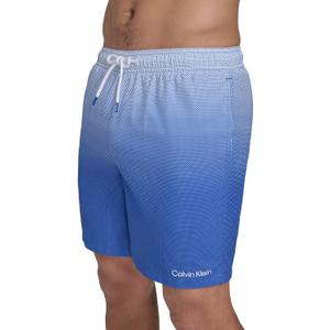 Calvin Klein Men's Volley Quick Dry Lightweight Swim Trunk (Medium, Blue)