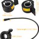 Thumb Throttle Ebike, Electric Bike Thumb Throttle with Male Connector, Waterproof Speed Control Finger Throttle Accelerator for Electric Scooters