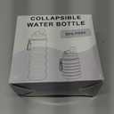 Collapsible Water Bottles Travel water bottle Sports Portable Sport Water Bottle Reusable Water Bottles comes with mountaineering Buckle 500ml silicone Water-proof camping water bottle (Purple+Grey)