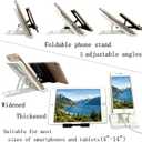 2 x 2 Pack Foldable Phone Stand for Desk, Adjustable Cell Phone Holder | Portable Compact Tablet Stand for Most Sizes(4″-14″), Desktop Phone Stand for Video Calls, Online Classes and Video Meetings