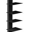 SEI Furniture 12 shelf Metal Spine Book Tower, Black