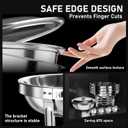 Chafing Dishes for Buffet 4 Pack, 5 QT Round Chafing Dishes for Buffet [Transparent Glass Cover] Stainless Steel Chafing Dish Buffet Set for Any Party