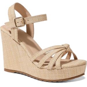 mikarka Sandals for Women 2026: Comfortable Wedge Platform Sandals Women - Braided Espadrilles for Women Ankle Strap Open Toe Wedges Heels Beach Sandals Summer Shoes, 6.5