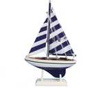 Hampton Nautical Blue Striped Pacific Sailer, 9"
