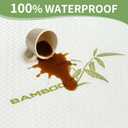 FGZ 2 Pack Bamboo Mattress Protector-Twin Size,Waterproof Cooling Machine Washable with Deep Pockets 39 * 75+15inch