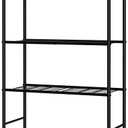 Sakugi Storage Shelves - 5 Tier Shelf Organizer, Sturdy Metal Garage Shelving with Adjustable Leveling Feet, Space-Saving Shelves Organizer for Pantry, Laundry, Kitchen (32" x 12" x 71", Black), 32.0W x 12.0D x 71.0H