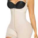 YIANNA Fajas Colombianas Shapewear for Women Postpartum Tummy Control Body Shaper Butt Lifter Bodysuit (X-Large, Beige)