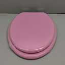 Angol Shiold Glitter Toilet Seat Molded Wood Elongated Toilet Seat with Quietly Close and Quick Release Hinges, Easy to Clean also Easy to Install (Elongated 18.5'', Pink)