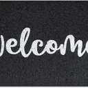 Long Doormat 48x 16 inch Front Door Mat Welcome Doormat Front Door Mat Welcome Floor Mat for Front Door Outdoor Indoor Porch Entrance Decor Black