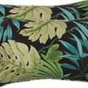 Pillow Perfect Outdoor/Indoor Pillows, Lumbar - 11.5" x 18.5", Green Tropique Peridot, 2 Count