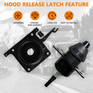 Hood Release Set (2PCS) Upper & Lower Latches Replacement for Volvo Truck