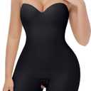 Strapless Shapewear Bodysuit for Women Compression Tummy Control Seamless Shapewear Full Body Shaper Bodysuit, Black, Size XL