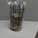 Touch Control Table Lamp, Industrial Bedside Lamp with 3 Way Dimmable Small Nightstand Lamp Vintage Metal Cage Table Lamp for Bedroom, Kitchen (Bronze Base with Black Cage)