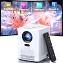 Projector with 5G WiFi and Bluetooth, 4K HD 20000L Portable Movie Projector with Mini Tripod, Outdoor Projector for Home Theater Compatible with iOS/Android/Laptop/TV Stick/USB/PS5