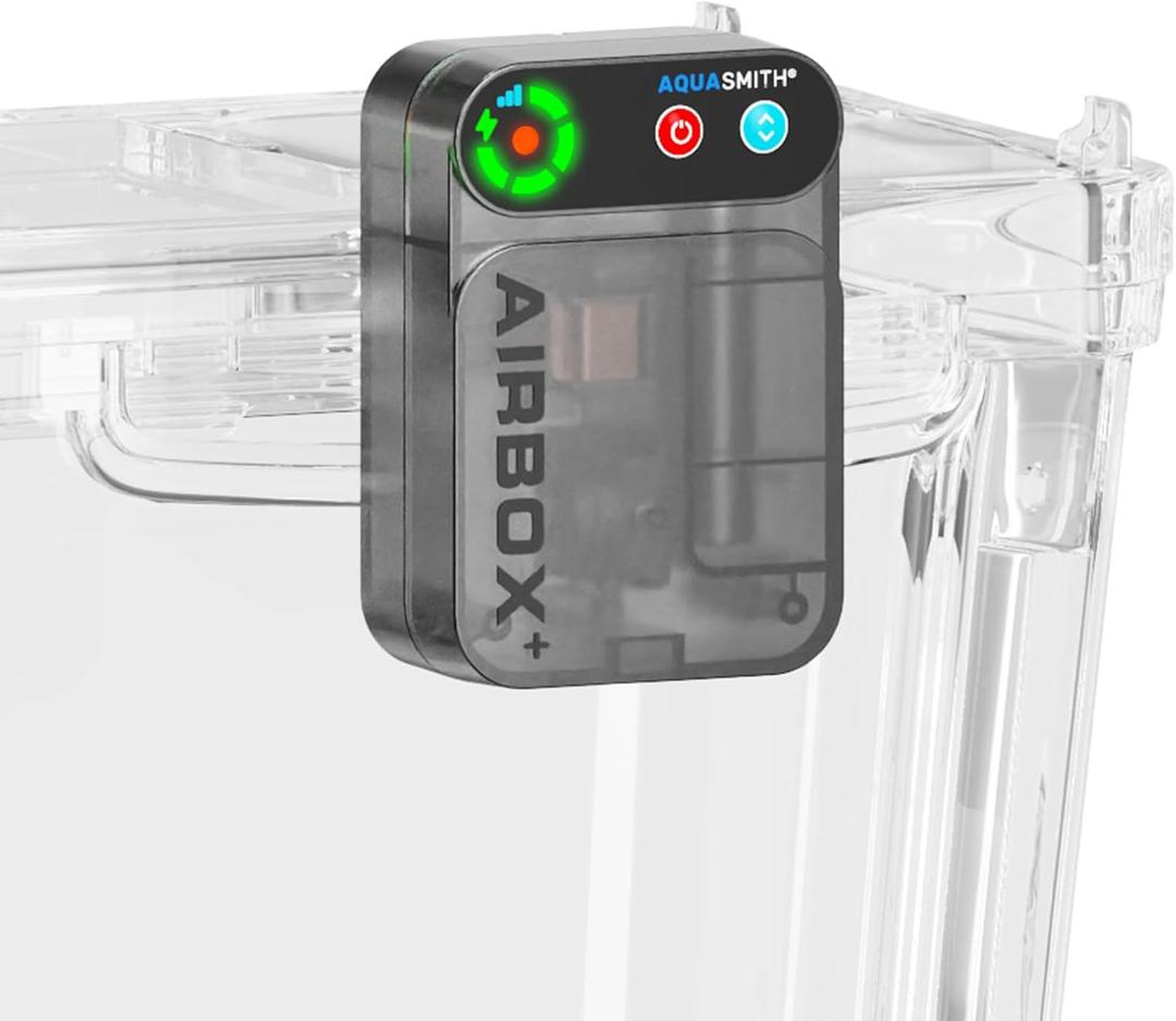 Live Bait Aerator,Ultra-Long Battery Life,Rechargeable Aquarium Air Pump 3w/24GPH(2600mAh Single Hole) IPX4 Magnetic Charging Design,Suitable for Fishing Enthusiasts,with Hose and Stone