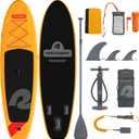 Retrospec Weekender Inflatable Stand Up Paddle Board Includes Paddle, Pump, and Accessories 106 Lightweight iSUP, Puncture Resistant Inflatable Paddle Board for Adults