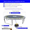 Replacement Trampoline Mat,Fits 13ft Round Frame,with 72 Rings 138.8 Inch Diameter, Fits 5.3"-5.7" Springs,10 Rows of Stitches,w/Pull Hook and GlovesNot Include Spring and Frame