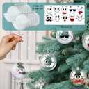 Soulchen 10pcs Clear Plastic Fillable Ornaments Ball for Crafts 3.15inch Acrylic Christmas Hanging Ornaments Balls DIY Decorations Indoor Home Decor Supplies