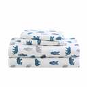 Eddie Bauer - Flannel Sheets King Size, Anti-Pilling & Wrinkle Resistant Cotton, Touchably Soft for All-Season Comfort - Bed Sheets with Matching Pillowcases & Fitted Sheet (Bear Mountain Grey)