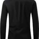 Alimens & Gentle Men's Dress Shirt Regular Fit Stretch Stain Shield Long Sleeve Solid Business Wedding Button Down Shirts (Black, XXXL)