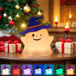 2 x 1800mAh Rechargeable Night Light, LED Dimmable Silicone Nightlight for Kids, RGB Color Glow, 30 Mins Timmer Bedside Lamp for Bedroom/Nursery/Decor (Purple)