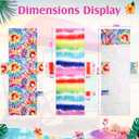 2 Pcs Pool Lounge Chair Towel Cover with 3 Pockets, 85 x 30 Inch Beach Pool Chair Towels Microfiber Chaise Lounge Covers for Outdoor Summer Sunbathing Beach Garden Lounger(Tie Dye)
