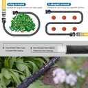 4 Pack Flat Soaker Hose 25FT for Garden Beds, Lightweight Drip Soaker Hose 100 ft for Foundation Watering of Plants Garden Sprinkler Soaker Hoses with Heavy Duty & Easy to Install (25ftx4)