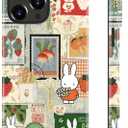 MERRO for iPhone 13 Pro Max Case - Wireless Charging Compatible - Dual-Layer Hard Shell & Silicone Cover - Protective Phone Case with Cute Wildflower Designs for Women - Cute Collage