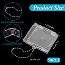 50 Pcs Mini CD Holder Keychain Album Cases, Plastic CD Cases, Clear DVD Cover Bulk Music Blank Mini Compact Disc Holder, Clear