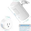 Plug-in Wireless Motion Activated Light Control, No Wiring, 130 Ft RF Range, Adjustable Detection Range, Always-on Timer and Light Sensor, Motion Detector and Plug Set