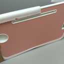 Foldable Lap Desk, Laptop Bed Desk, Portable Lap Table, Laptop Bed Table with Cup Holder & Tablet Slot & Lifting Handle for Working Writing Drawing & Eating - Baby Pink