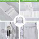 MAY TREE Clear Bag for Stadium Events 12612 Clear Tote Lunch Bag with Reinforced Straps for Work, Sporting Events and Gym, White