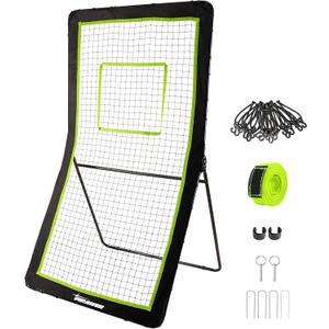 Volleyball Training Equipment, Volleyball Practice Net Station Update Freely Adjustable Height of Front Net (Green)