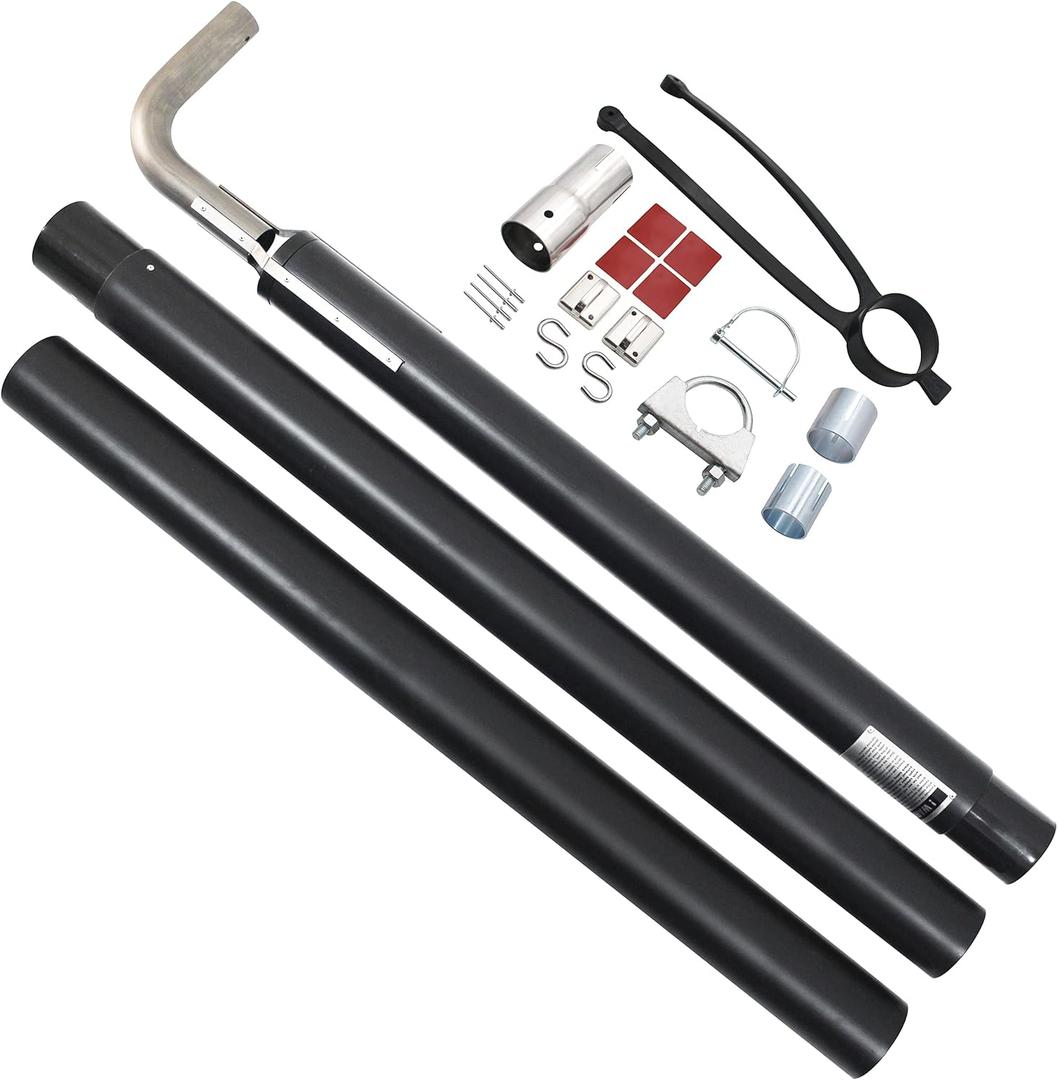 RV Generator Exhaust Venting System 44461 Fit for Most RV Generator Exhaust Systems, Direct the Generator Exhaust Above the RV Roof